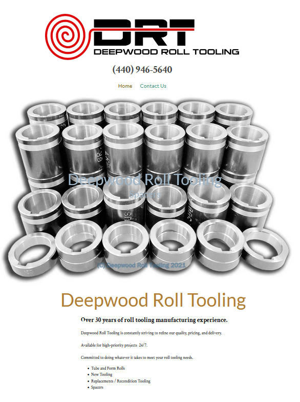 Sample Deepwood Roll Tooling